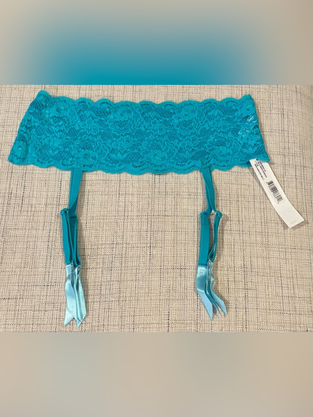 Cosabella Never Say Never Flirtie Garter Belt in Mediterranean Blue One Size NWT